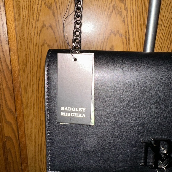 Badgley Mischka Gunmetal Fringe Crossbody Purse - Picture 11 of 13